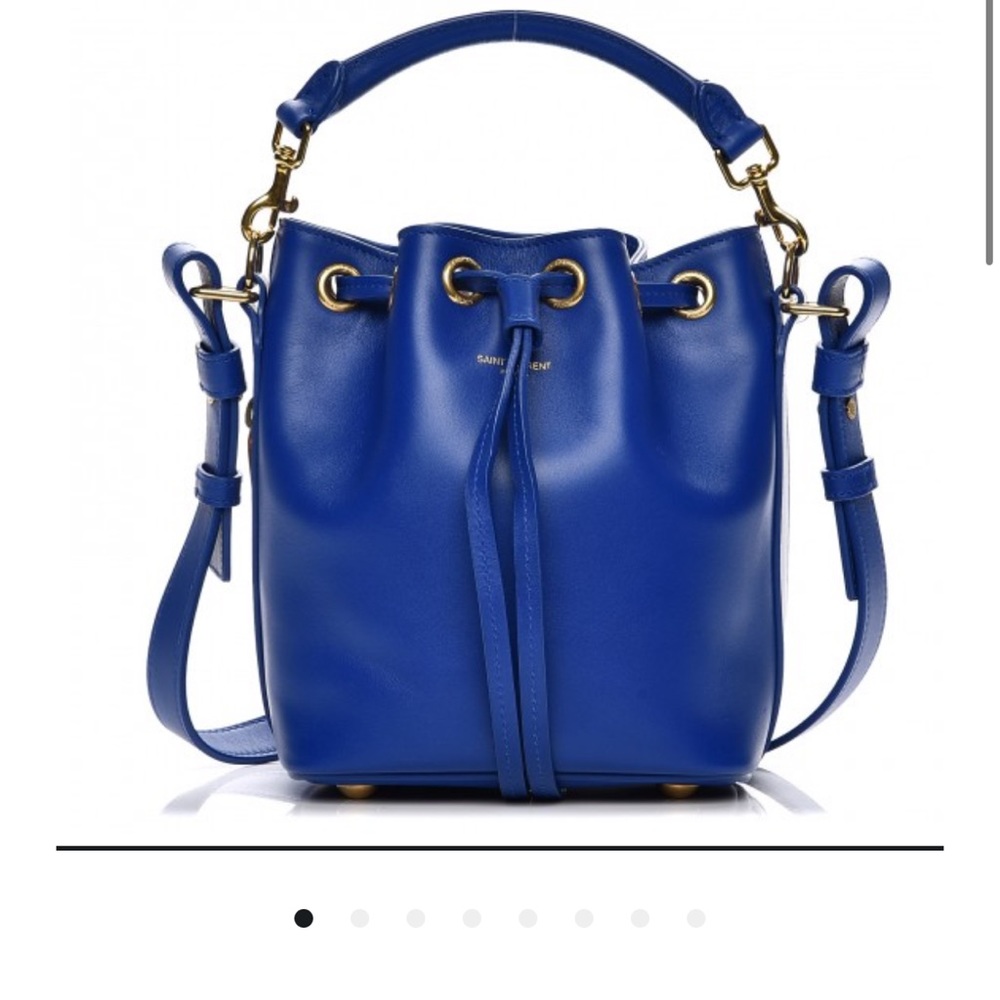 💙Saint Laurent “Emmanuelle” Bucket Bag in vibrant Royal Blue💙